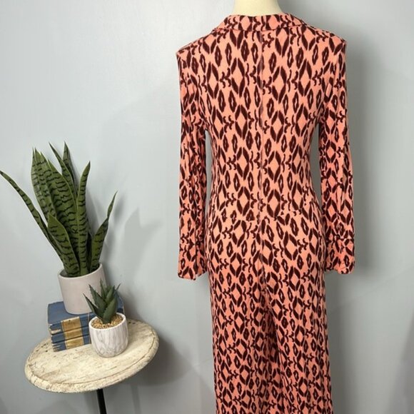 NWT Free People Shayla Jumpsuit Long Sleeve Wide Leg Size Small Peach - Picture 8 of 11